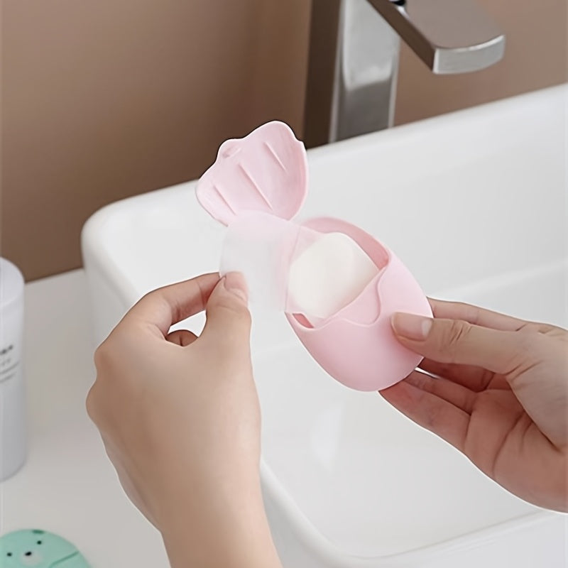 50pcs Portable Soap Paper for Hand Washing Travel Camping Hygienic