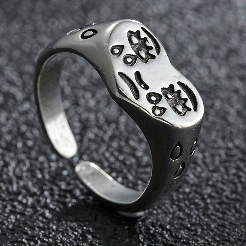 Men's Vintage Flower Snake Hug Ring Punk Metal Boho Party Jewelry