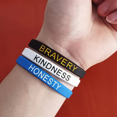 3pcs Inspirational Positive Energy Bracelet Student Couple Sports Bracelet