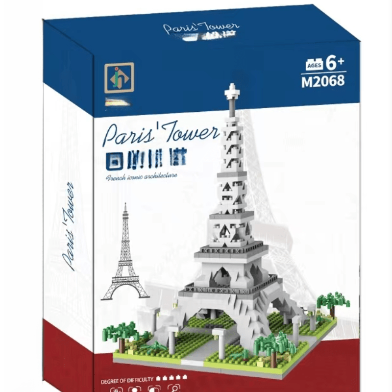 Eiffel Tower Model Building Blocks Toy - Educational Gift for Ages 6