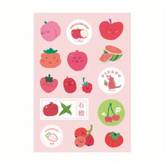 Washi Paper Sticker Flower Fruit Series Single Sheet