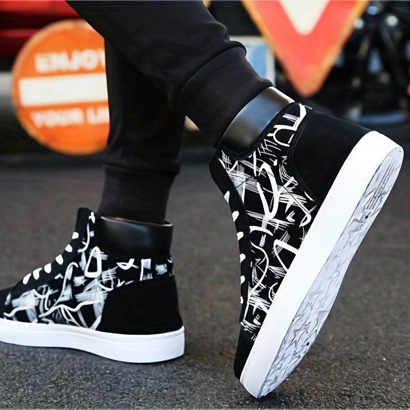 Women's High Top Skate Shoes Lace Up Canvas Sneakers