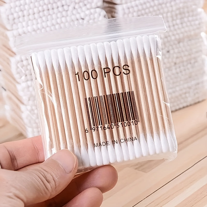 100/300 Cotton Swabs Cleaning Supplies for Camping & Daily Use
