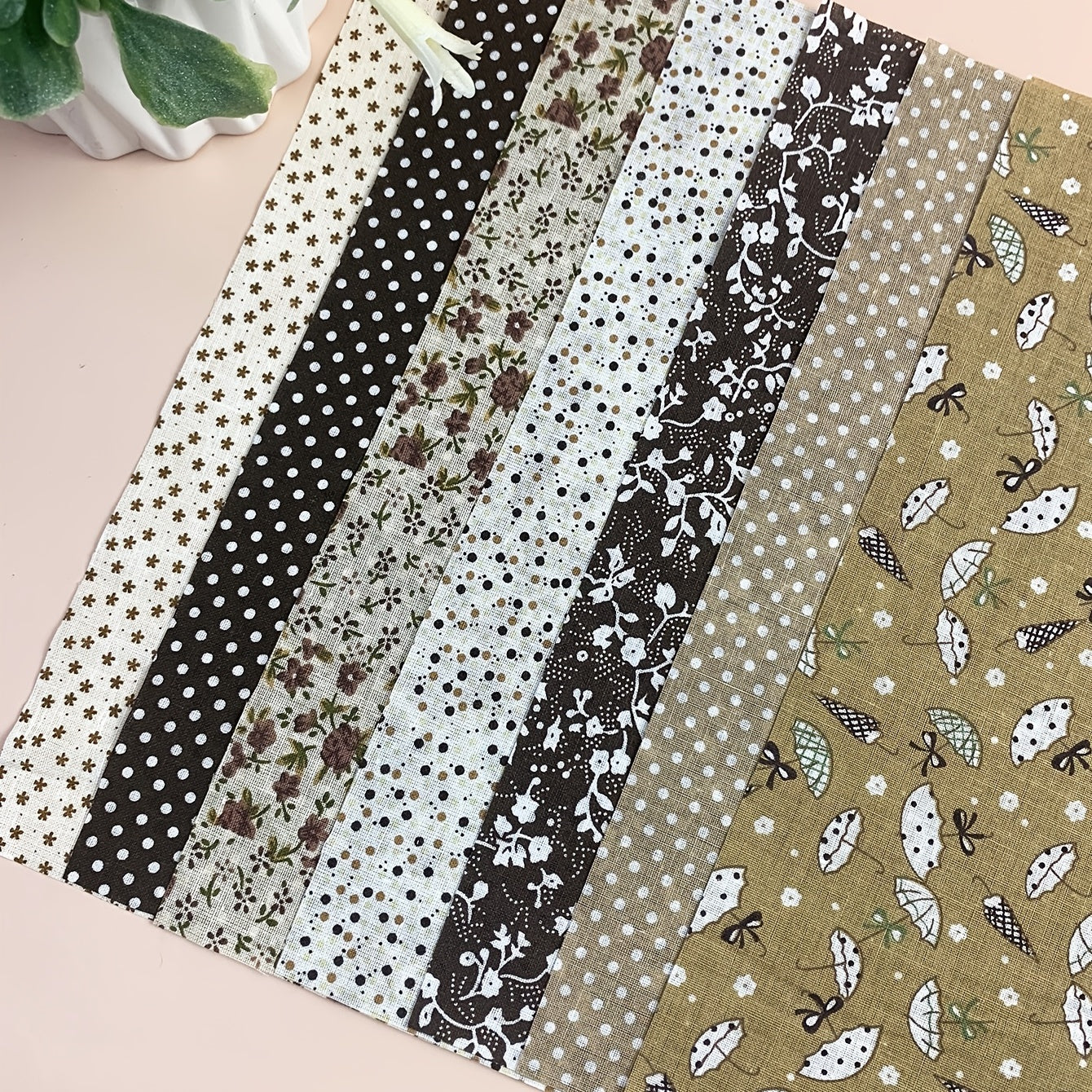 7pcs Cotton Patchwork Fabric Craft Material for Sewing Home Decor