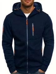 Men's Casual Hooded Jacket Full Zip