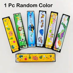 Double Row 16 Holes Harmonica Toy Metal Painted Steel Mouth Organ