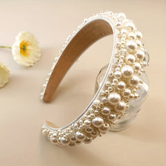 Faux Pearl Crystal Headband Hair Accessory Party Dress Up