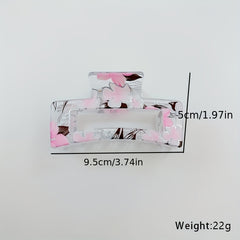Y2K Acrylic Flower Hair Claw Clip Clear Hair Clamp Clip