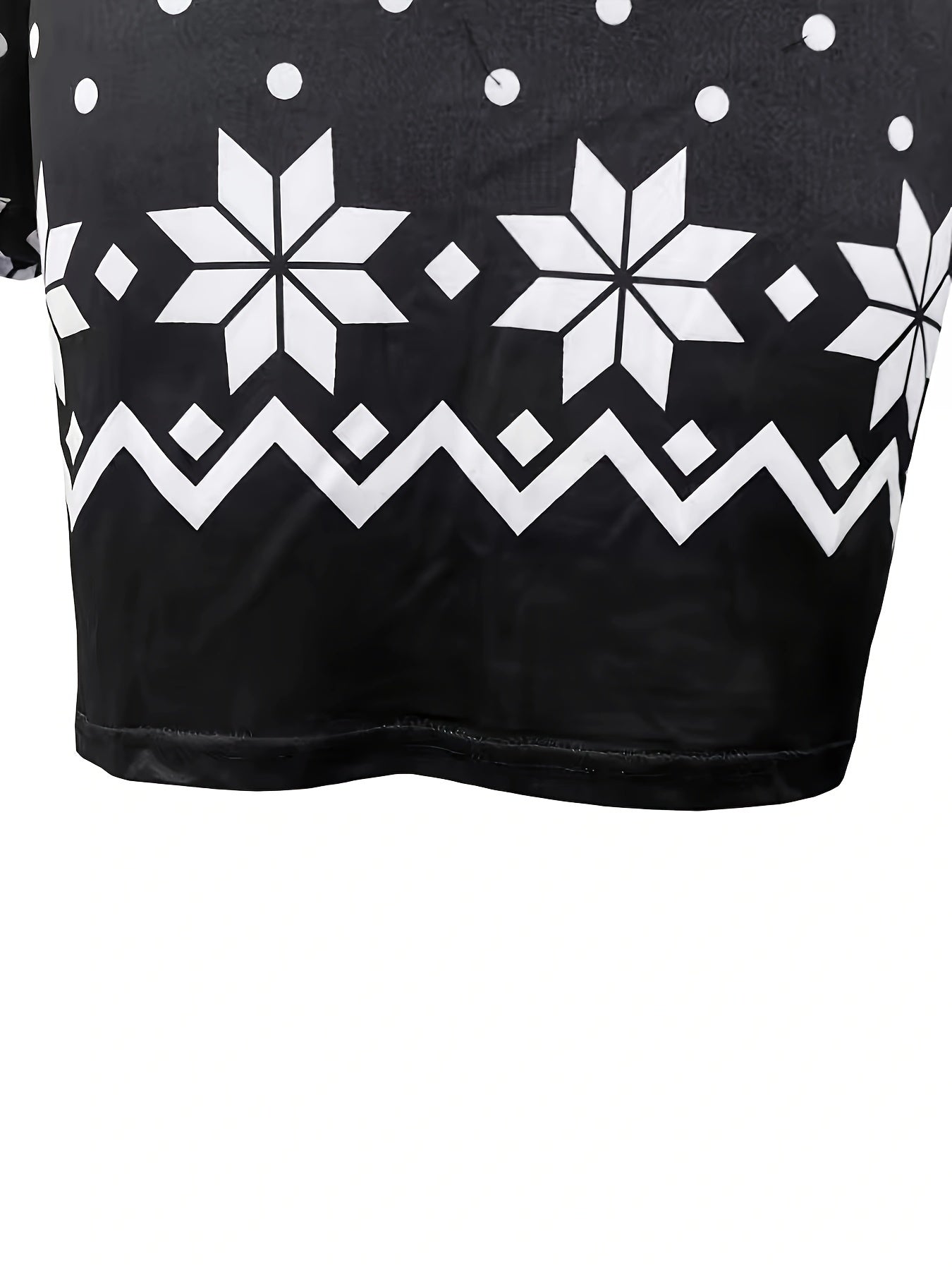  Christmas Graphic Print Long Sleeve Mini Dress