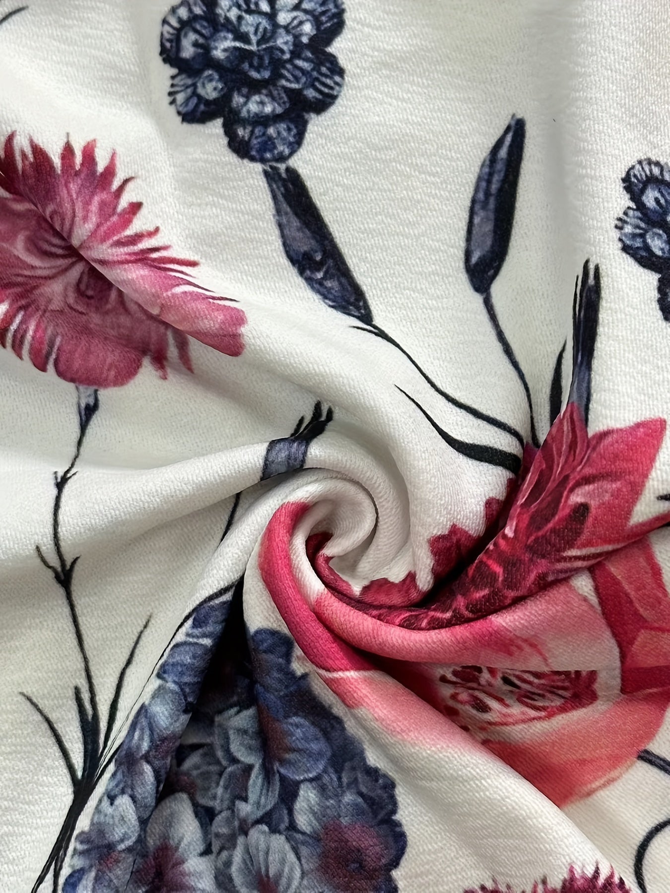  Floral Print Knot Overalls with Pockets