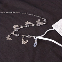 Metal Glasses Chain Butterfly Tassel Pendant Mask Glasses Accessories