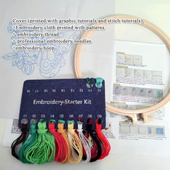 3D Embroidery DIY Material Package Flower Grass Fabric Art