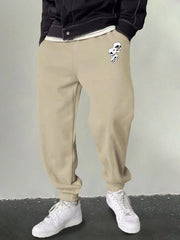 Men's Skull Graphic Sweatpants Casual Drawstring Loose Joggers