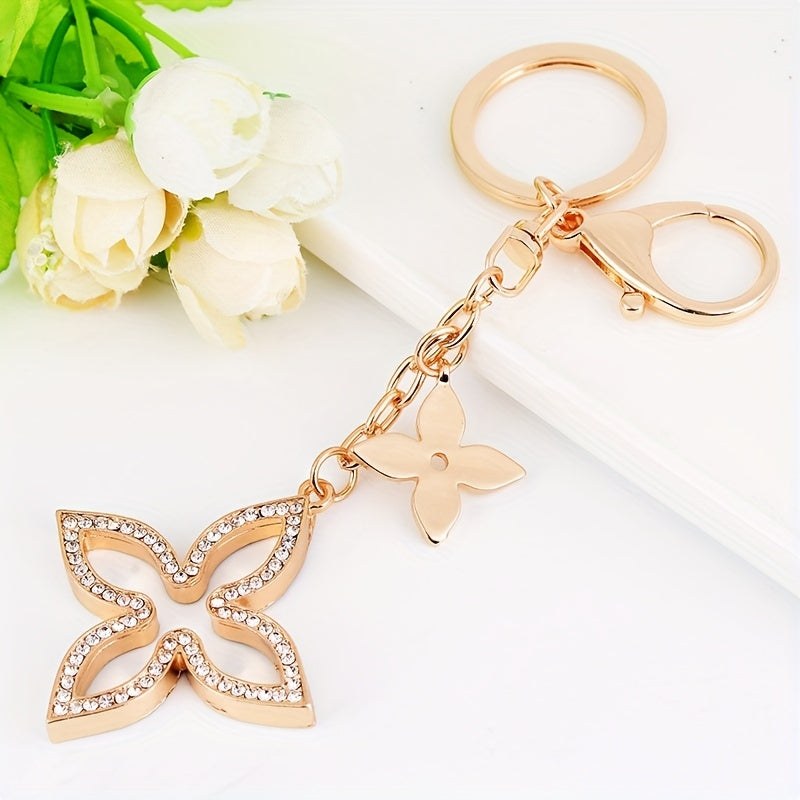 Four Leaf Clover Car Key Chain Pendant Bag Decoration