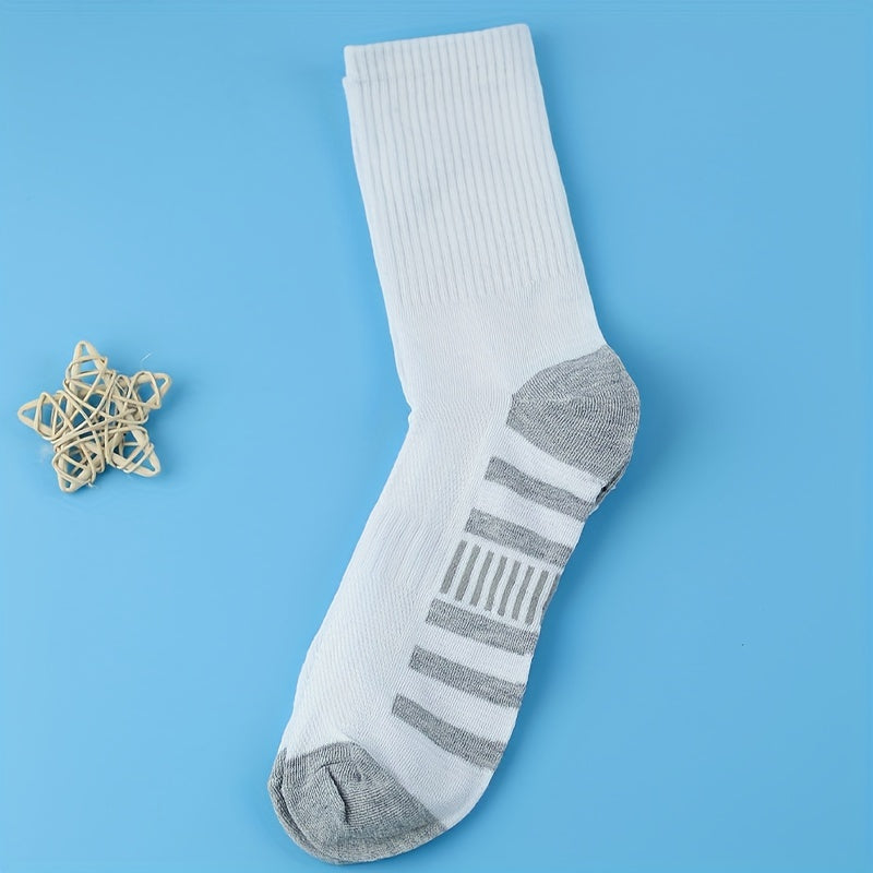 3 Pairs Geometric Pattern Socks Comfy & Mid Tube Women's Stockings