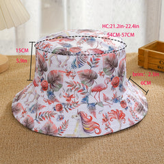 Casual Reversible Bucket Hat Unicorn Print Set Mushroom Hat