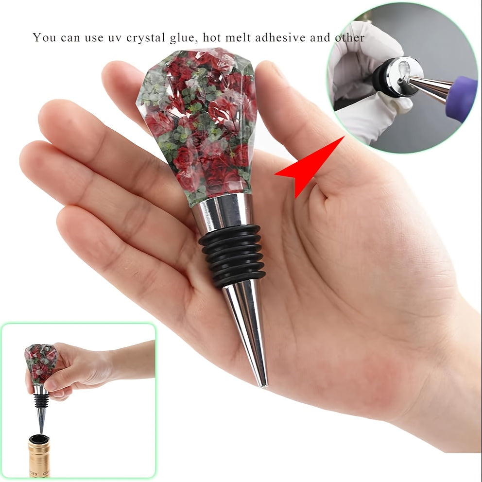 10pcs Resin Wine Bottle Stoppers Silicone Molds Set