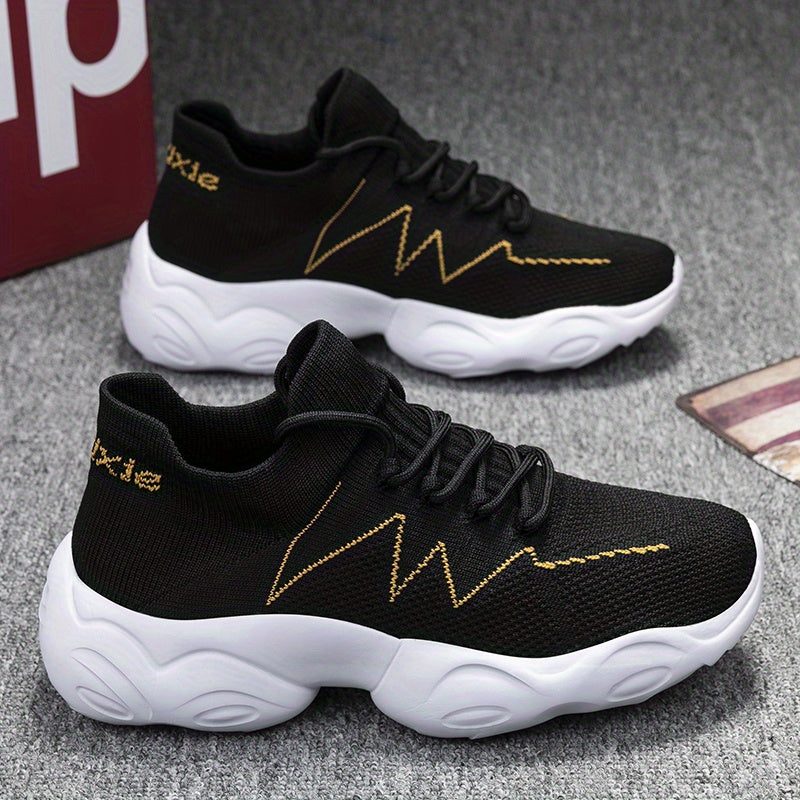 Mesh Breathable Sports Shoes Thick Sole Lightweight Sneakers