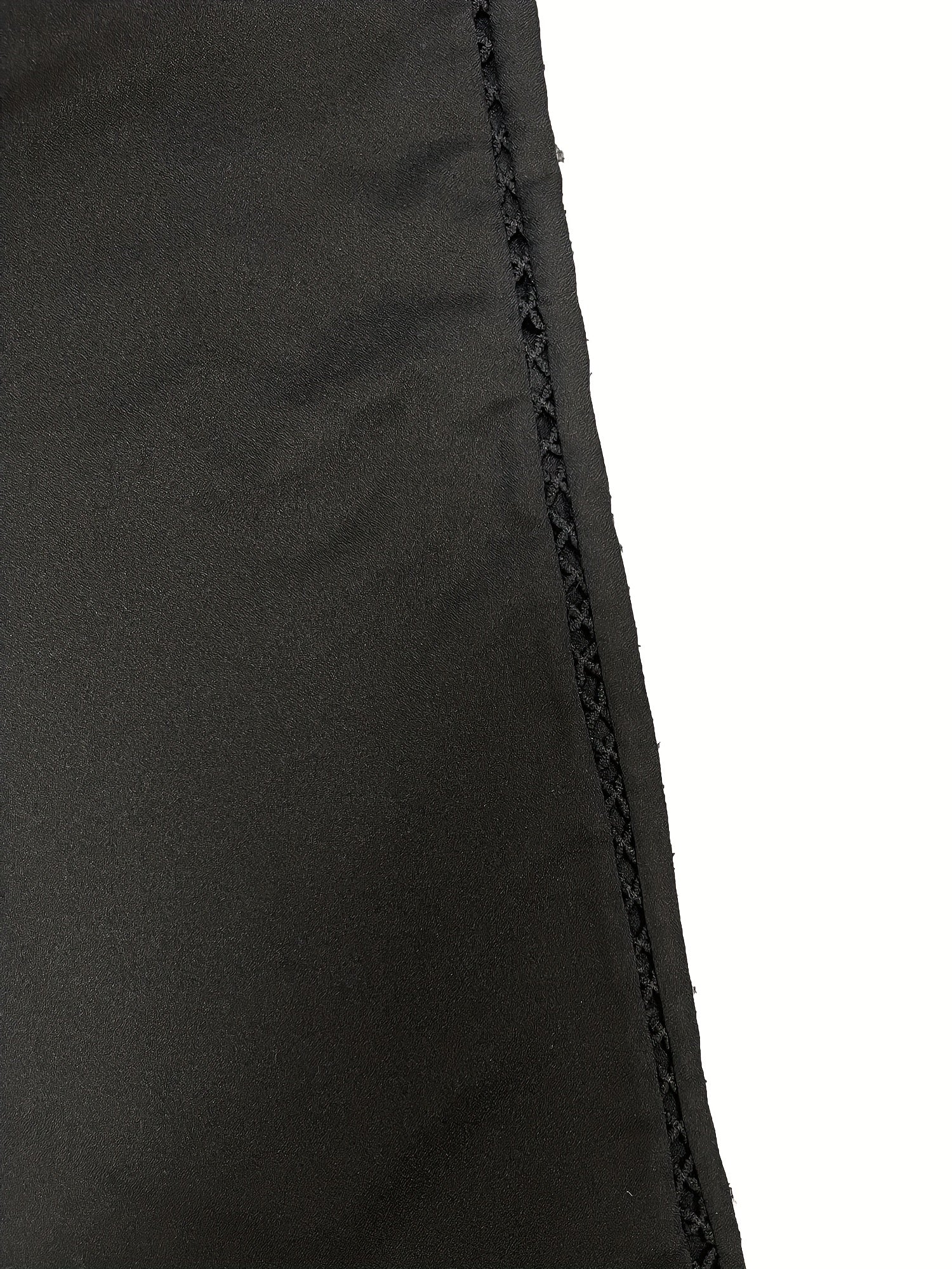  Drawstring Eyelet Embroidered High Rise Elastic Pants