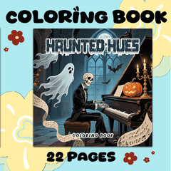 Deluxe Gothic Halloween Adult Coloring Book 22 Pages 20x20cm