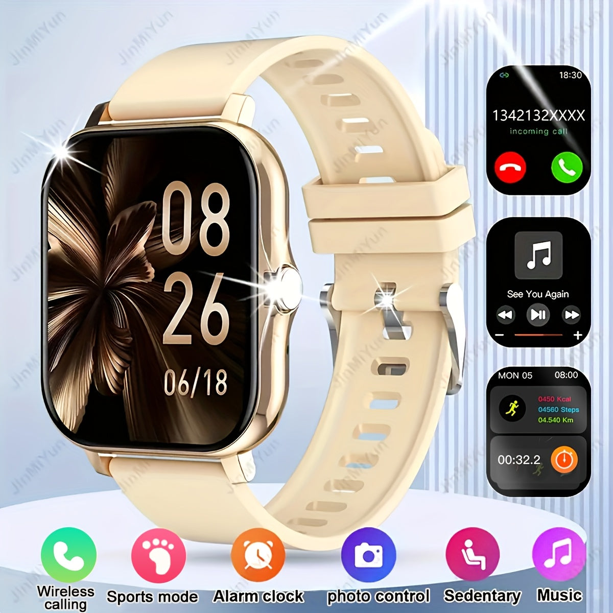 1.83 Inch HD Touch Sports Smartwatch - 100 Sport Modes - Fun Halloween Theme