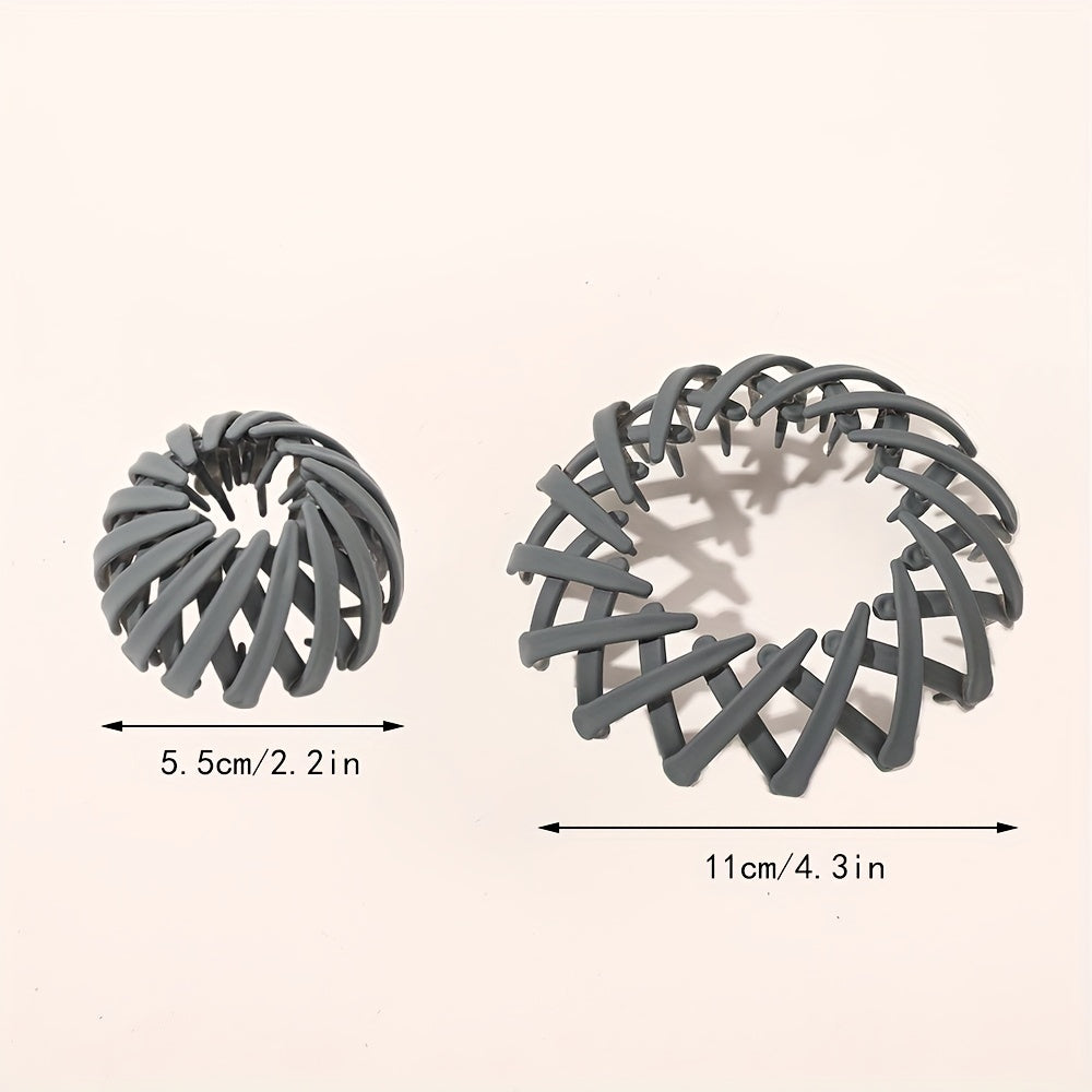 Stretchy Hair Claw Frosted Bird Nest Shape Ponytail Clip