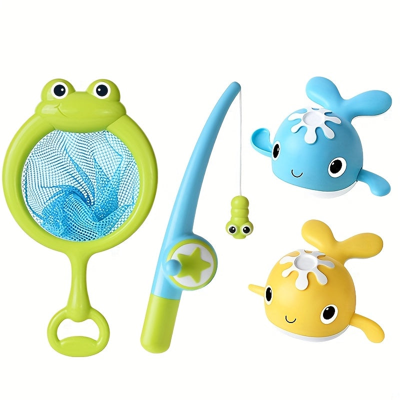 Spring Swimming Whale Bath Toy Set