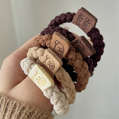 5pcs Braided Hair Elastics Ties Scrunchie Ponytail Holder