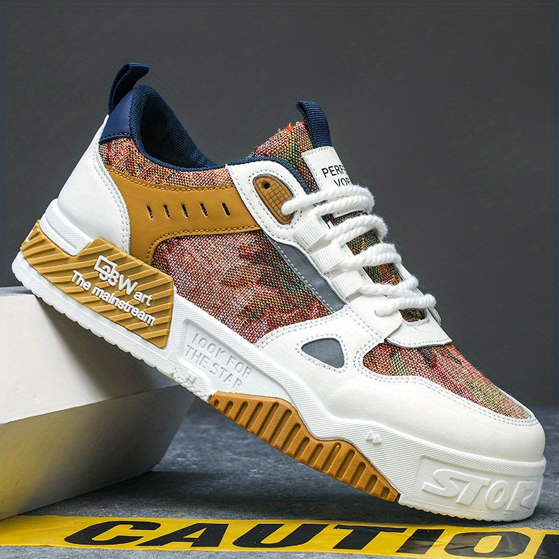 Men's Graphic Lace up Sneakers Skate Shoes Breathable