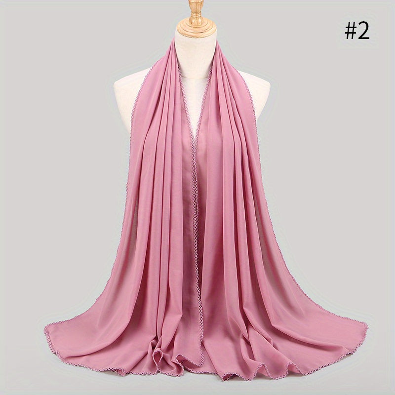 Chiffon Hijab Head Scarf Thin Breathable Shawl Windproof Head Wrap