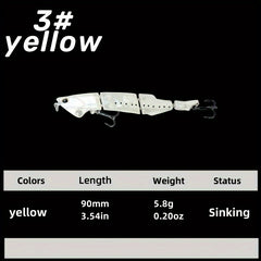 Plastic Jointed Sinking Minnow Bait For Fishing