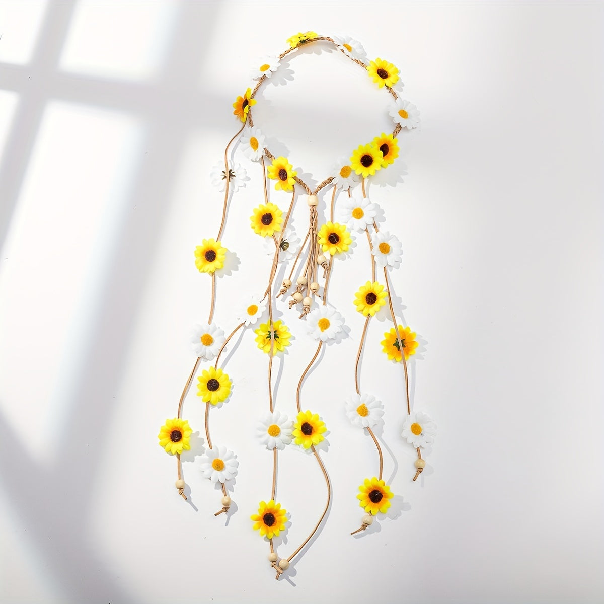 Boho Style Sunflower Tassel Hair Rope
