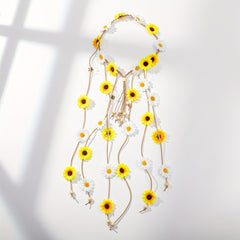 Boho Style Sunflower Tassel Hair Rope