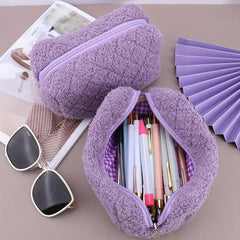 Plush Pencil Case Large Capacity Office Supplies Women's Travel Toiletry Bag