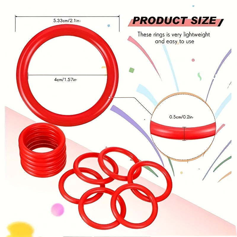 20pcs Plastic Throwing Rings Indoor and Outdoor Games for Family and Friends