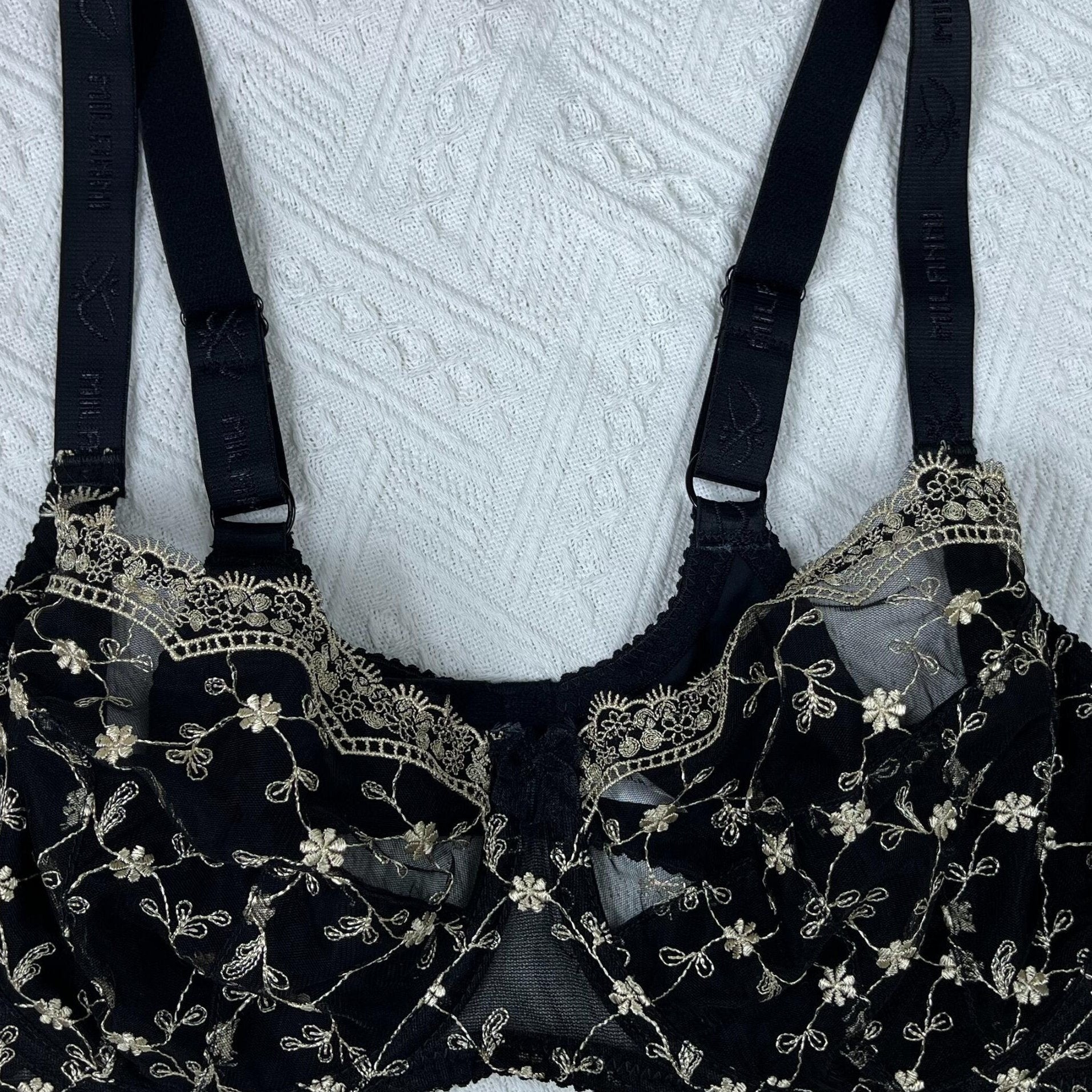 Floral Embroidery Push Up Bra Full Coverage Women's Lingerie