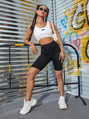 High Waist Stretchy Sports Shorts for Women - Fitness Running Biking