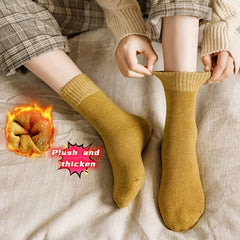 6 Pairs Comfy & Warm Solid Socks for Women