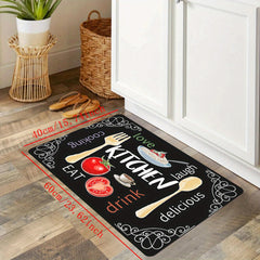 Non Slip Kitchen Rug with Digital Printed Letters