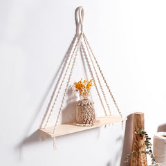 Macrame Wall Hanging Plant Decor Rope Boho Shelving