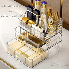 PET Material Drawer Storage Box for Cosmetics Stationery Bathroom Toiletries