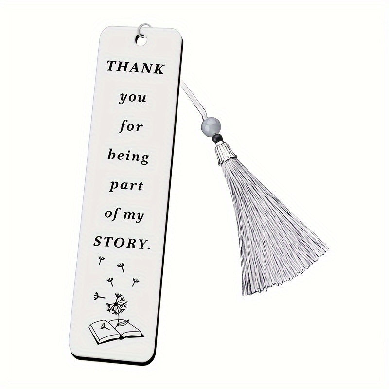 Personalized Stainless Steel Tassel Pendant Bookmark