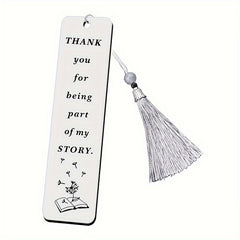 Personalized Stainless Steel Tassel Pendant Bookmark