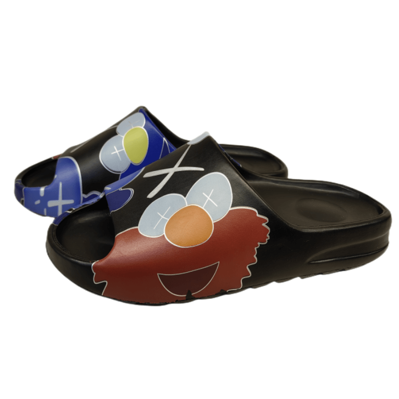 Men's Anime Print Non Slip Platform Slides Soft Sole Cloud Slides