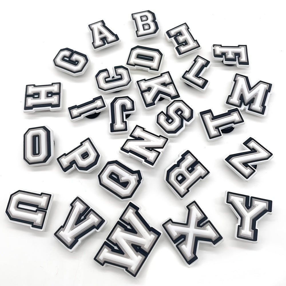 26pcs Alphabet Shoe Charms Decorations Party Favors Birthday Holiday