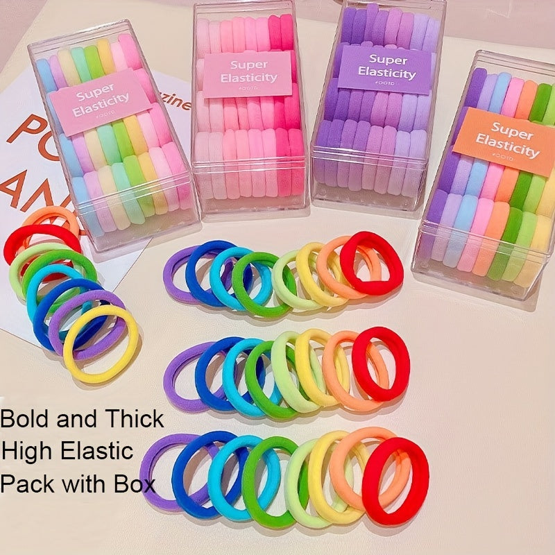 32pcs Colorful Girl's Hair Ring for Ponytail Hair Accessories