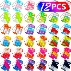 12pcs Random Dinosaur Mini Dino Birthday Party Supplies Fidget Toy Stress Relief