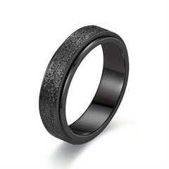 Stainless Steel Rotating Decompressing Pearl Sand Ring