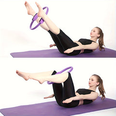PVC Pilates Yoga Circle With Handles - Polychromatic Yoga Ring for Fitness