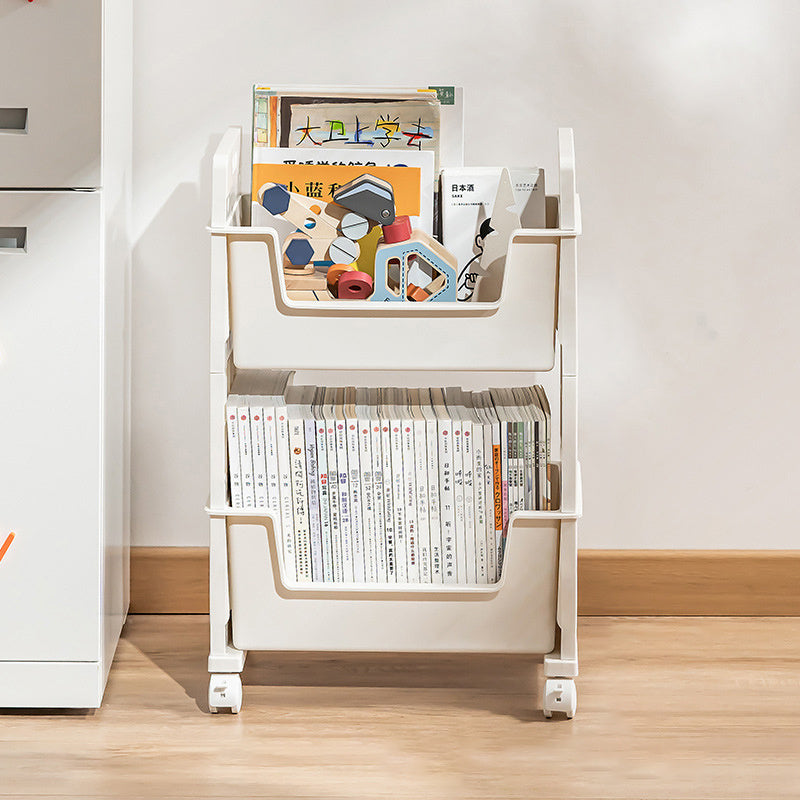 Movable Plastic Book Shelf Book Storage Rack Student Desk Shelf